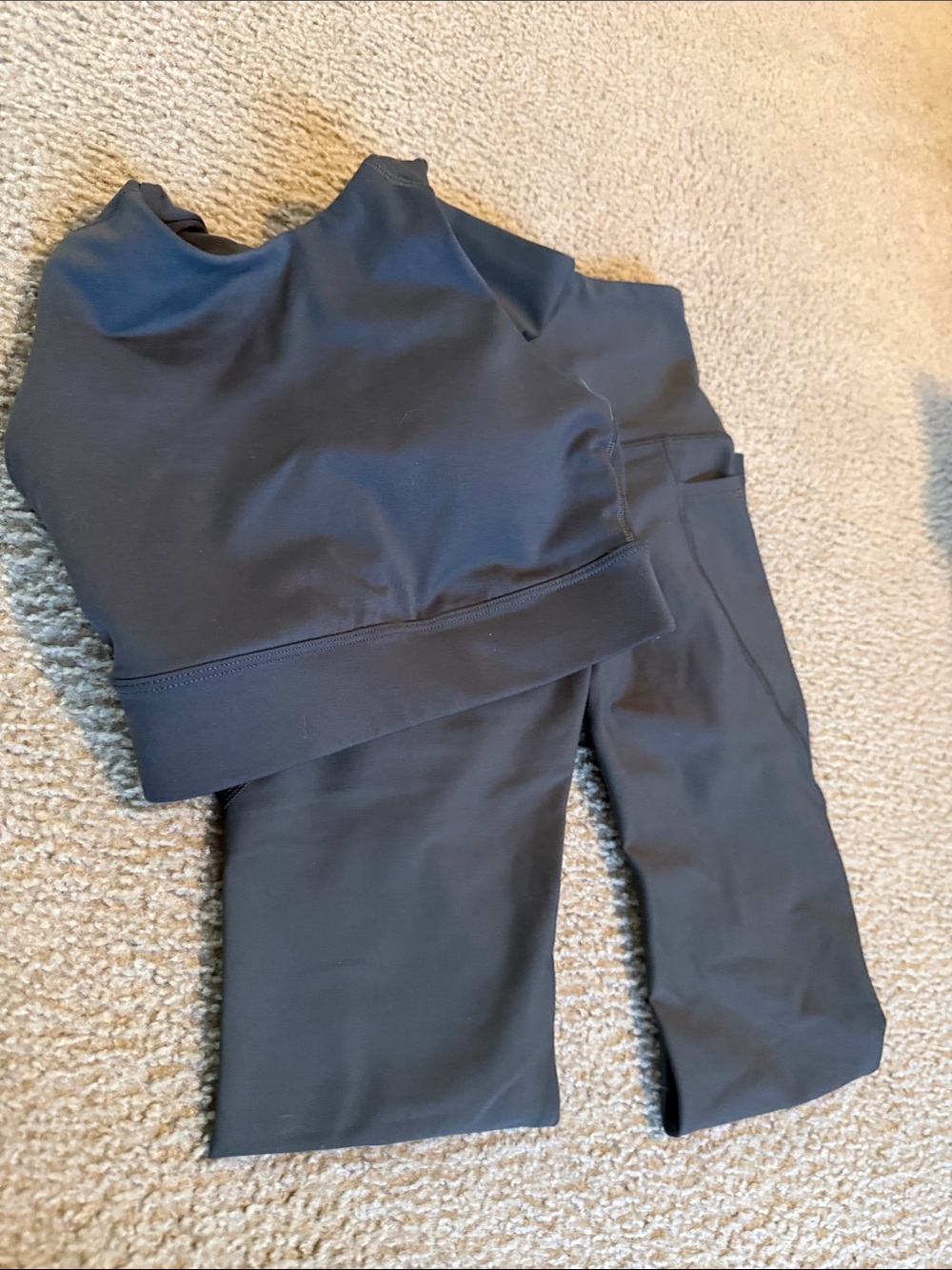 Women's Grey Active Leggings with Matching bra Old Navy XS Powrpress set